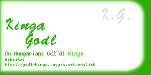 kinga godl business card